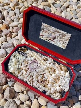 Classic Pearl and Gold-Tone Jewelry Set